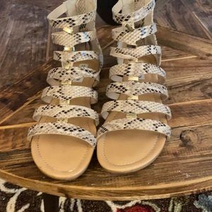Snake skin sandals